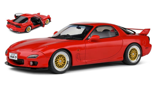 MODELLINO SCALA COMPATIBILE CON MAZDA RX-7 FD RS COUPE 1994 RED 1:18 SOLIDO SL1810602