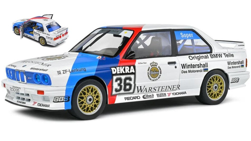 MODELLINO SCALA COMPATIBILE CON BMW 3-SERIES (E30) N.36 DTM 1989 STEVE SOPER 1:18 SOLIDO SL1801524