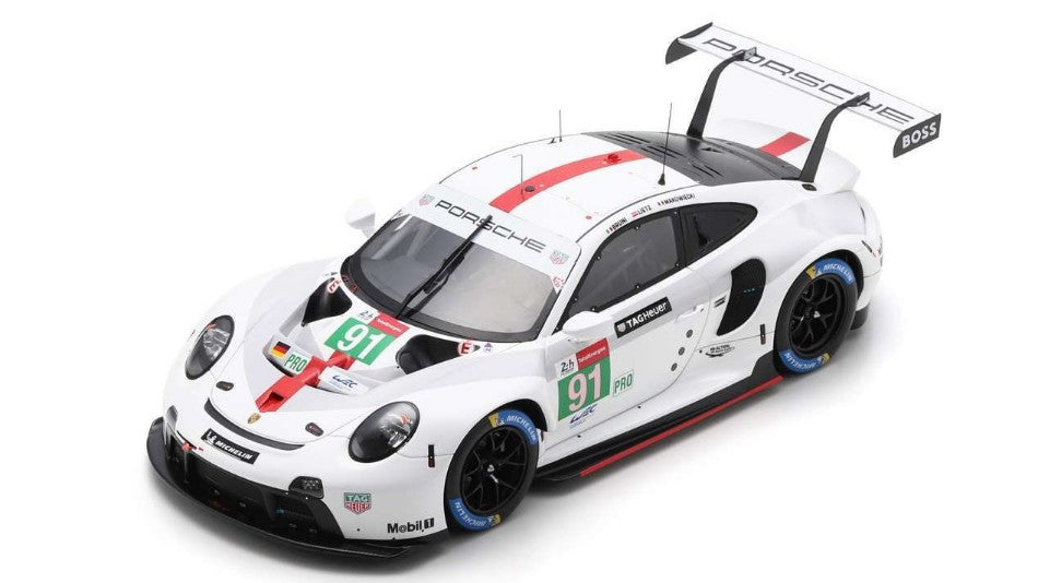 MODELLINO SCALA COMPATIBILE CON PORSCHE 911 RSR-19 N.91 24 H LM 2021 BRUNI-LIETZ-MAKOWIECKI 1:18 SPARK MODEL 18S725