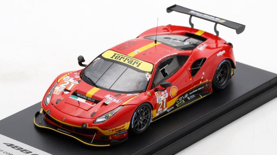 MODELLINO SCALA COMPATIBILE CON FERRARI 488 GTE EVO N.21 LE MANS 2023 MANN/PIGUET/DE PAUW 1:43 LOOKSMART LSLM163