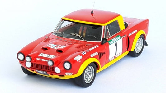 MODELLINO SCALA COMPATIBILE CON FIAT 124 ABARTH RALLY N.1 2nd RALLY OF PORTUGAL 1975 MIKKOLA-TODT1:43 TROFEU TFDSN193