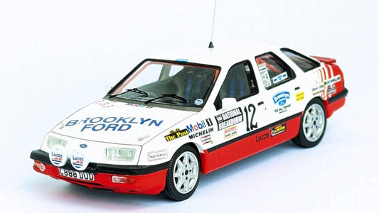 MODELLINO SCALA COMPATIBILE CON FORD SIERRA XR 4x4 NATIONAL BREAKDOWN RALLY 1987 COLLINS-THOMAS 1:43 TROFEU TFRRUK100