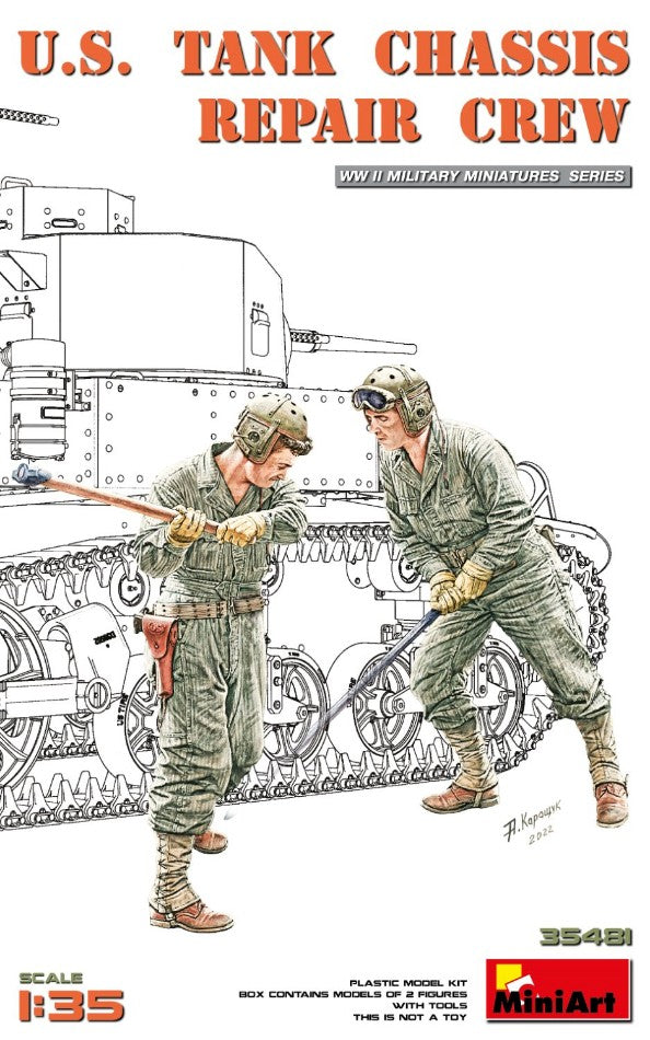 KIT DA MONTARE SCALA COMPATIBILE CON U.S.TANK CHASSIS REPAIR CREW KIT 1:35 MINIART MIN35481