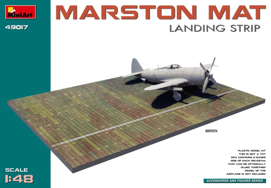 KIT DA MONTARE SCALA COMPATIBILE CON MARSTON MAT LANDING STRIP KIT 1:48 MINIART MIN49017