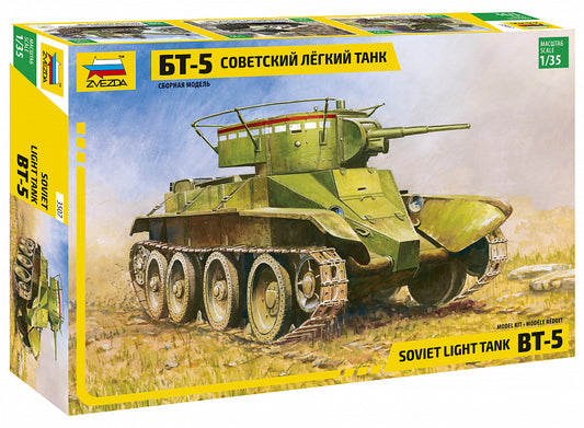 MODELLINO IN SCALA Zvezda COMPATIBILE CON SOVIET LIGHT TANK BT 5 KIT 1:35 MODEL SCALE Z3507 241217