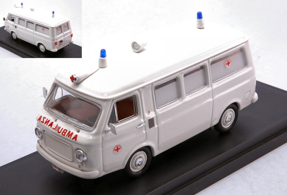 MODELLINO SCALA COMPATIBILE CON FIAT 238 AMBULANZA CROCE ROSSA 1968 160?? ANNIVERSARIO 1:43 RIO RI4726