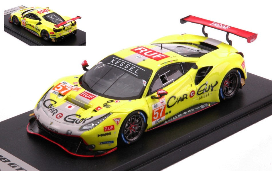 MODELLINO SCALA COMPATIBILE CON FERRARI 488 GTE EVO N.57 LE MANS 2023 KIMURA/HUFFAKER/SERRA 1:43 LOOKSMART LSLM165