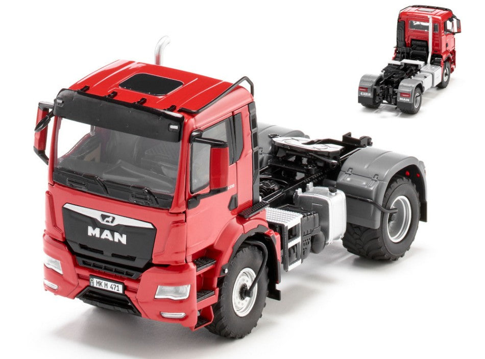 MODELLINO IN SCALA Wiking COMPATIBILE CON MAN TGS 18.510 4x4 BL 2-AXLE -TRUCK RED 1:32 MODEL SCALE WK17077653 241217