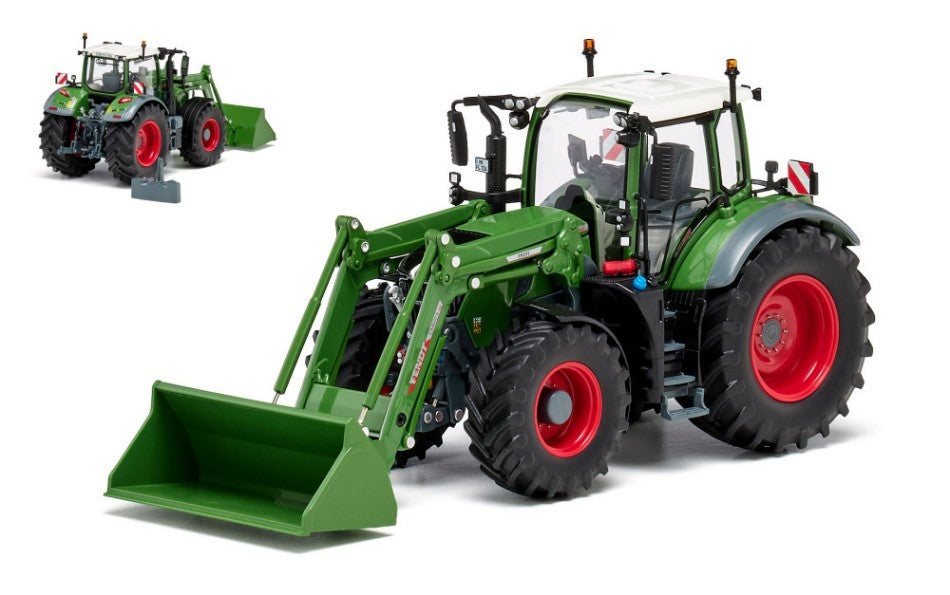 MODELLINO IN SCALA Wiking COMPATIBILE CON TRATTORE FENDT 724 WITH FRONT LOADER CARGO 6.100 1:32 MODEL SCALE WK17077869 241217