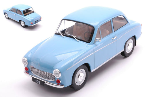 MODELLINO SCALA COMPATIBILE CON SYRENA 105 1975 LIGHT BLUE 1:24 WHITEBOX WB124218