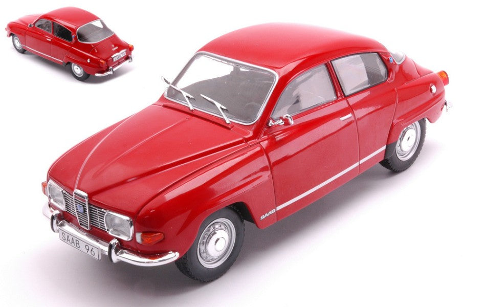 MODELLINO SCALA COMPATIBILE CON SAAB 96 V4 1970 RED 1:24 WHITEBOX WB124220