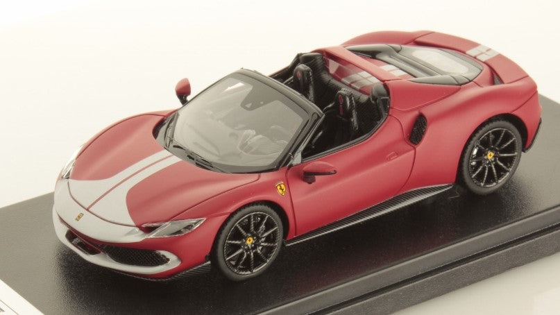 MODELLINO SCALA COMPATIBILE CON FERRARI 296 GTS ASSETTO FIORANO ROSSO F1 75/ARGENTO NURBURGRING 1:43 LOOKSMART LS538G