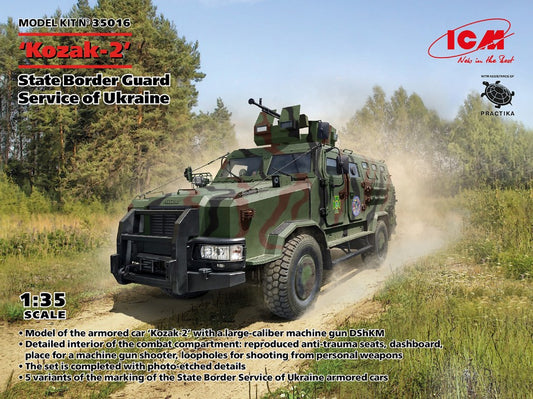 KIT DA MONTARE SCALA COMPATIBILE CON KOZAK-2 STATE BORDER GUARD SERVICE OF UKRAINE KIT 1:35 ICM ICM35016