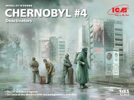 KIT DA MONTARE SCALA COMPATIBILE CON CHERNOBYL DEACTIVATORS 4 FIGURES KIT 1:35 ICM ICM35904