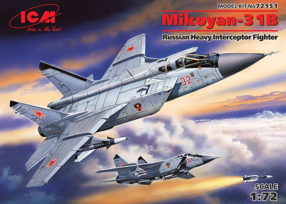 KIT DA MONTARE SCALA COMPATIBILE CON MIKOYAN 31B RUSSIAN HEAVY INTERCEPTOR FIGHTER KIT 1:72 ICM ICM72151