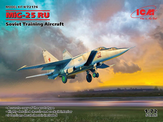 KIT DA MONTARE SCALA COMPATIBILE CON MIG-25 RU SOVIET TRAINING AIRCRAFT KIT 1:72 ICM ICM72176