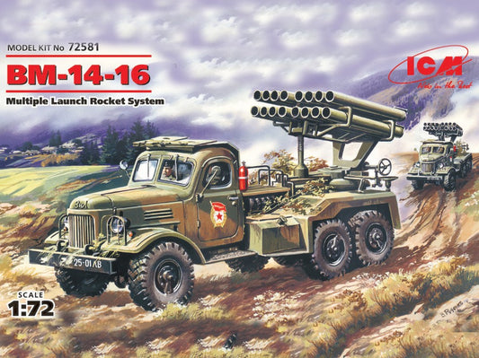 KIT DA MONTARE SCALA COMPATIBILE CON BM-14-16 KATIUSHA MULTIPLE LAUNCH ROCKET SYSTEM ON ZIL-157 BASE KIT 1:72 ICM ICM72581