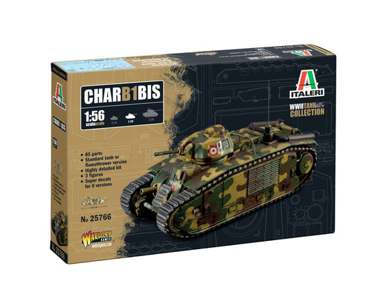 KIT DA MONTARE SCALA COMPATIBILE CON CHAR B1 BIS KIT 1:56 ITALERI IT25766