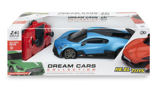 MODELLINO SCALA COMPATIBILE CON BUGATTI DIVO BLUE RADIOCOMANDO 1:24 RE.EL.TOYS RE2334BL