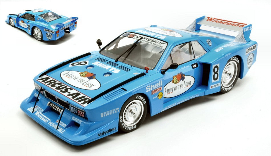 MODELLINO SCALA COMPATIBILE CON LANCIA BETA MONTECARLO Gr.5 N.8 ADAC SUPERSPR.NURBURGR.1981 MULLER 1:18 MODELCARGROUP MCG18811