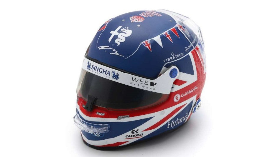 MODELLINO SCALA COMPATIBILE CON CASCO ALFA ROMEO VALTTERI BOTTAS BRITISH GP 2023 1:5 SPARK MODEL 5HF119