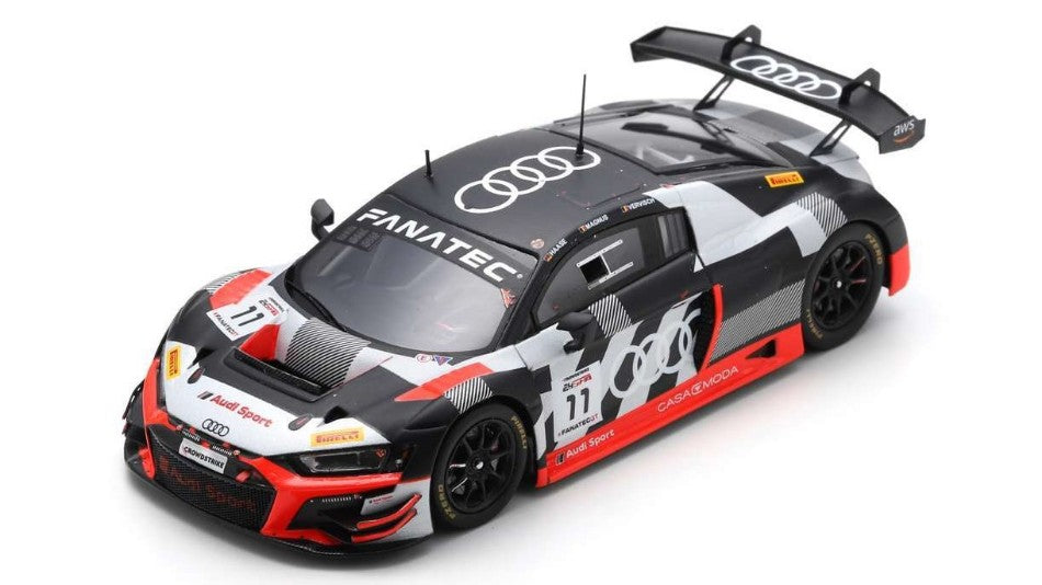 MODELLINO SCALA COMPATIBILE CON AUDI R8 GT3 N.11 8th 24 H SPA 2023 HAASE-MAGNUS-VARVISCH 1:43 SPARK MODEL SB705