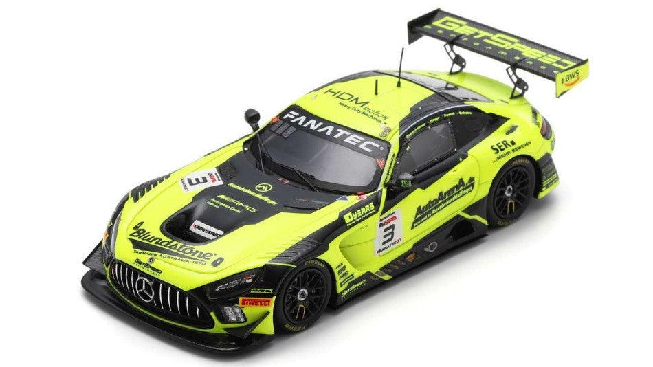 MODELLINO SCALA COMPATIBILE CON MERCEDES GT3 N.3 24 H SPA 2023 SCHOLZE-HEYER-PERONI-ASSENHEIMER 1:43 SPARK MODEL SB718