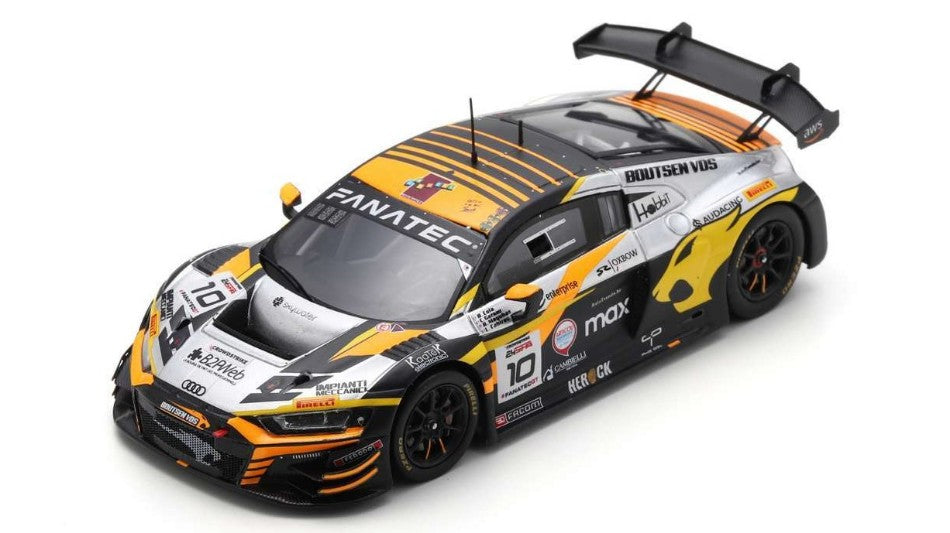 MODELLINO SCALA COMPATIBILE CON AUDI R8 LMS GT3 N.10 24 H SPA 2023 CARIBOU-GAZEAU-COLA-MEYUHAS 1:43 SPARK MODEL SB737