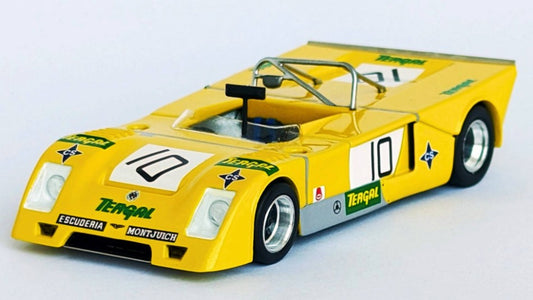 MODELLINO SCALA COMPATIBILE CON CHEVRON B23 N.10 3rd VILA REAL 1973 JORGE DE BAGRATION 1:43 TROFEU TFDSN197