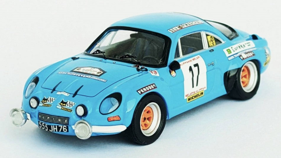 MODELLINO SCALA COMPATIBILE CON ALPINE A110 7th YPRES RALLY 1977 NUSBAUMER-GOURDAIN 1:43 TROFEU TFRRBE52