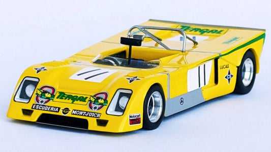 MODELLINO SCALA COMPATIBILE CON CHEVRON B23 N.11 VILA REAL 1973 JOSE MARIA JUNCADELLA 1:43 TROFEU TFDSN198