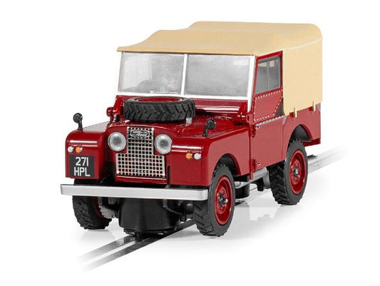 MODELLINO SCALA COMPATIBILE CON LAND ROVER SERIES 1 POPPY RED SLOT 1:32 SCALEXTRIC C4493