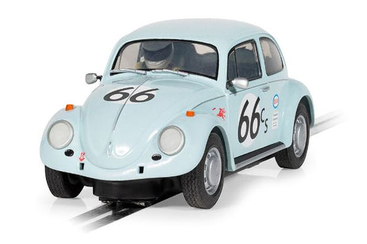 MODELLINO SCALA COMPATIBILE CON VOLKSWAGEN BEETLE BLUE 66 SLOT 1:32 SCALEXTRIC C4498