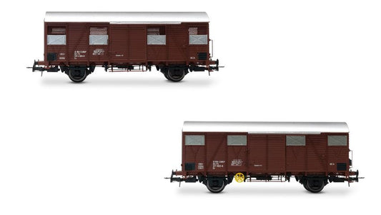 MODELLINO SCALA COMPATIBILE CON FS 2-UNIT PACK Gs WAGONS WALLS MADE FROM WOODEN PLANKS EP.IV 1:87 RIVAROSSI HR6645