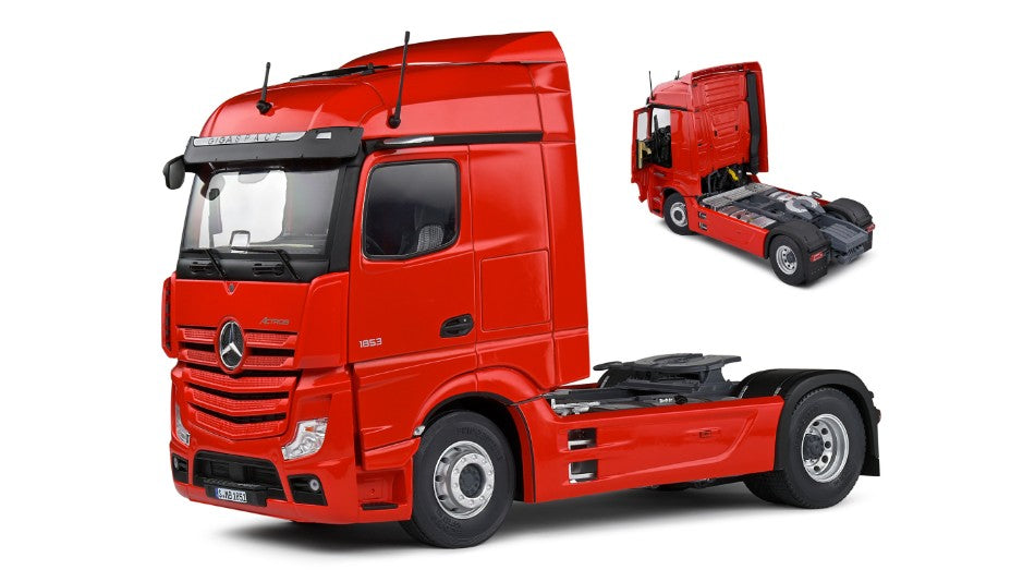 MODELLINO SCALA COMPATIBILE CON MERCEDES ACTROS 2 2019 RED.MET 1:24 SOLIDO SL2400201