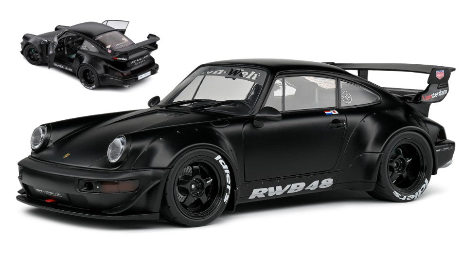 MODELLINO IN SCALA Solido COMPATIBILE CON PORSCHE 911 964 RWB BODYKIT DARTH VADER 2016 BLACK 1:18 MODEL SCALE SL1807508 241217