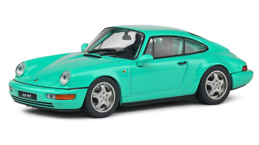 MODELLINO SCALA COMPATIBILE CON PORSCHE 911 964 RS COUPE 1994 LIGHT GREEN 1:43 SOLIDO SL4312903