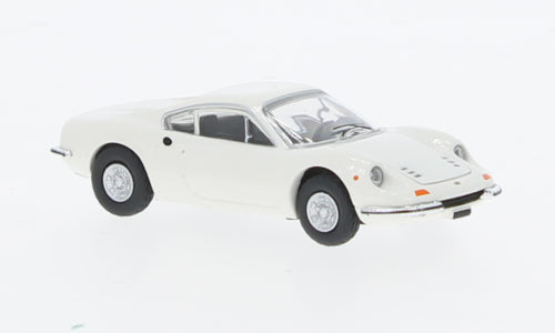 MODELLINO SCALA COMPATIBILE CON FERRARI DINO 246 GT 1969 WHITE 1:87 PREMIUM CLASSIXXS PCX870633