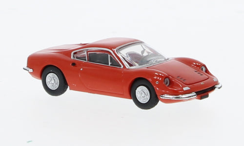 MODELLINO SCALA COMPATIBILE CON FERRARI DINO 246 GT 1969 LIGHT RED 1:87 PREMIUM CLASSIXXS PCX870632