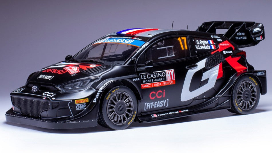 MODELLINO IN SCALA Ixo Model COMPATIBILE CON TOYOTA YARIS WRC N.17 RALLY MONTE CARLO 2024 OGIER-LANDAIS 1:18
 MODEL SCALE 18RMC196 241217