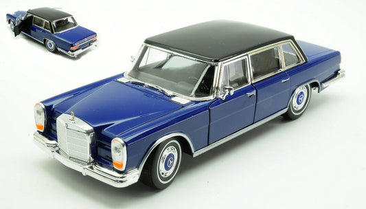 MODELLINO SCALA COMPATIBILE CON MERCEDES 600 BLUE/BLACK 1:24 WELLY WE24121WBL