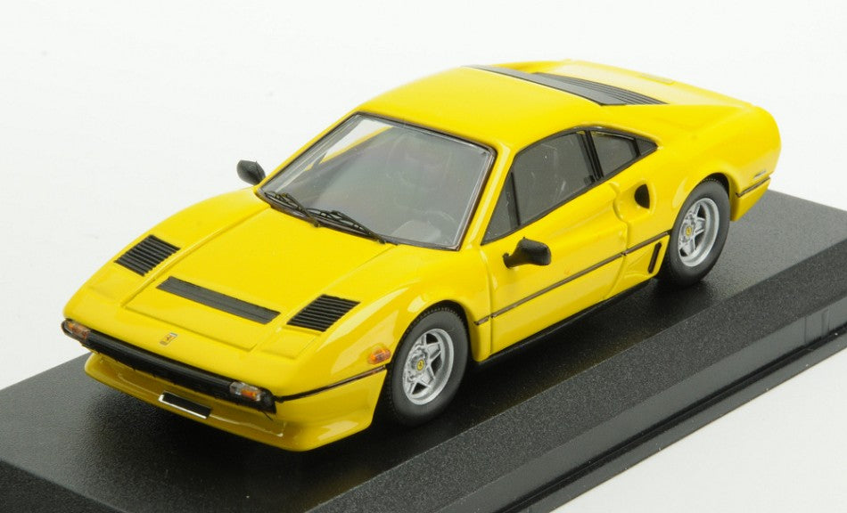 MODELLINO SCALA COMPATIBILE CON FERRARI 208 GTB TURBO 1980 YELLOW 1:43 BEST MODEL BT9203-2