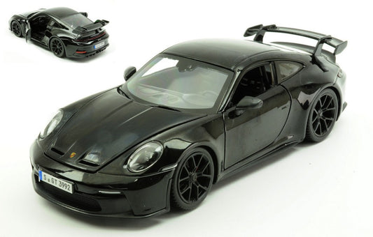 MODELLINO SCALA COMPATIBILE CON PORSCHE 911 GT3 2021 BLACK 1:24 BURAGO BU21104Z