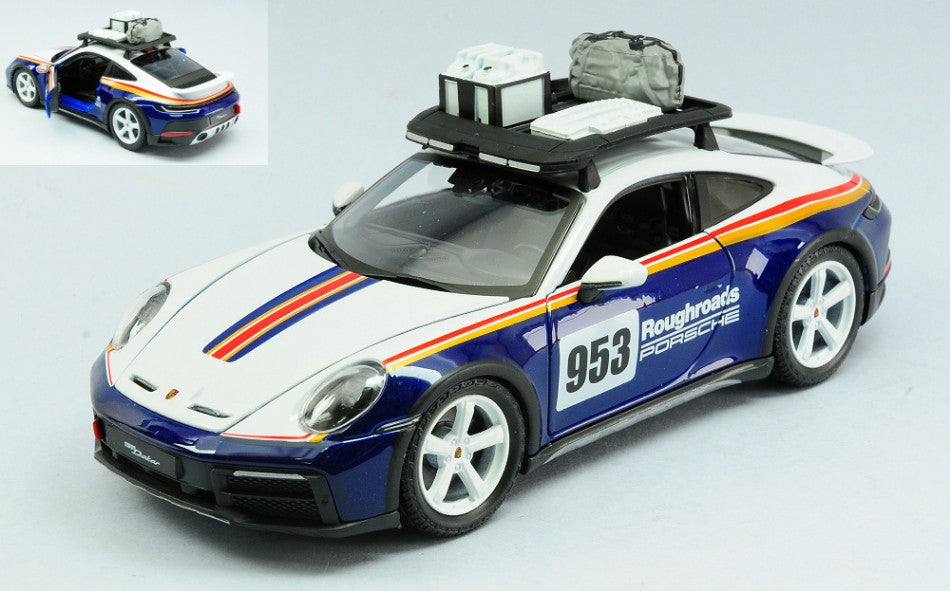 MODELLINO IN SCALA Burago COMPATIBILE CON PORSCHE 911 N.953 (MEMORIAL) DAKAR 2023 1:24 MODEL SCALE BU28029 241217