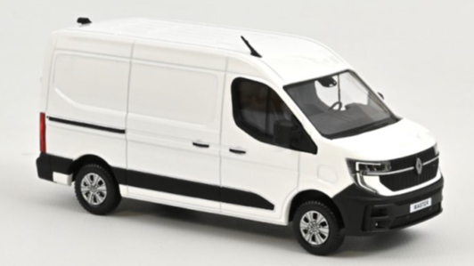 MODELLINO SCALA COMPATIBILE CON RENAULT MASTER E-TECH 100% ELECTRIC 2024 GLACIER WHITE 1:43 NOREV NV518851