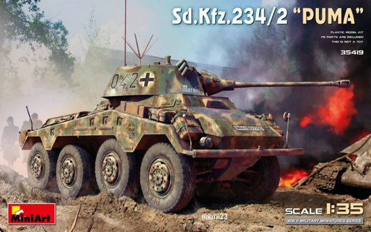 MODELLINO IN SCALA Miniart COMPATIBILE CON Sd.Kfz.234/2 PUMA INTERIOR KIT 1:35 MODEL SCALE MIN35419 241217