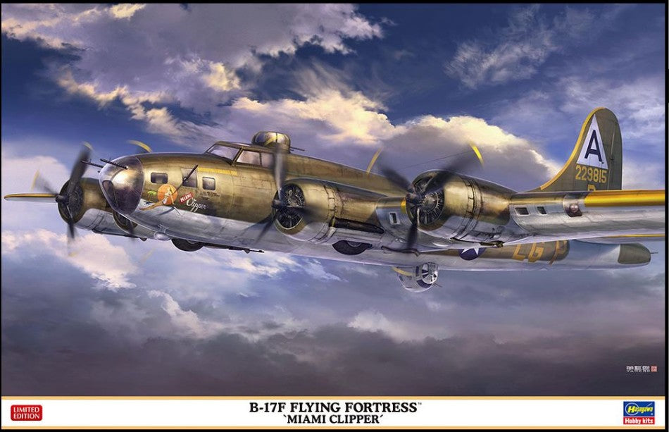 MODELLINO IN SCALA Hasegawa COMPATIBILE CON B-17F FLYING FORTRESS MIAMI CLIPPER KIT 1:72 MODEL SCALE HA02462 241217