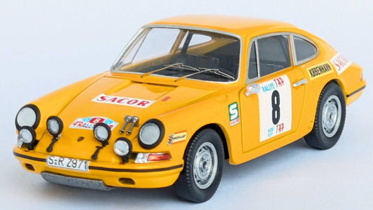 MODELLINO SCALA COMPATIBILE CON PORSCHE 911 S 3rd TAP RALLY 1970 WALDEGAARD-THORSZELIUS 1:43 TROFEU TFDSN202