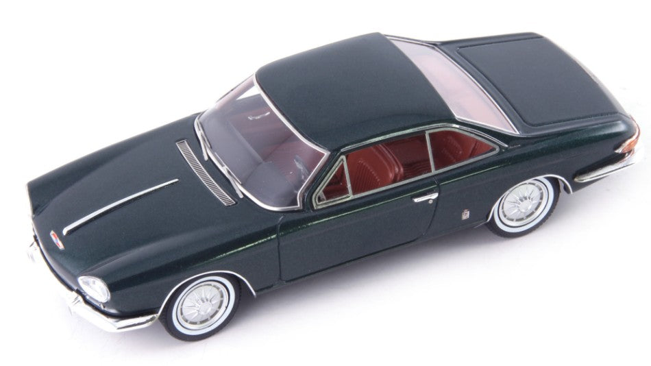 MODELLINO SCALA COMPATIBILE CON CHEVROLET CORVAIR COUPE PININFARINA 1962 DARK GREEN 1:43 AVENUE43 AVN60110