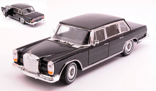 MODELLINO SCALA COMPATIBILE CON MERCEDES 600 1963 BLACK 1:24 WELLY WE24121BK